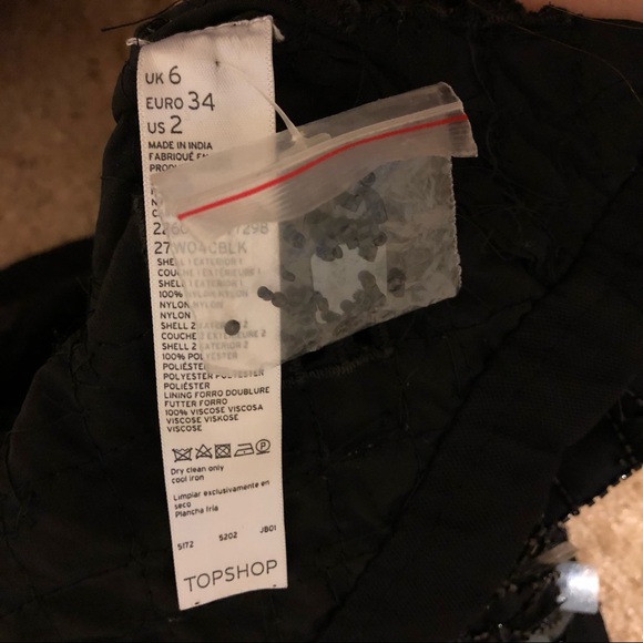 Black Beaded Sequin Midi Pencil Skirt | Topshop - Picture 5 of 5